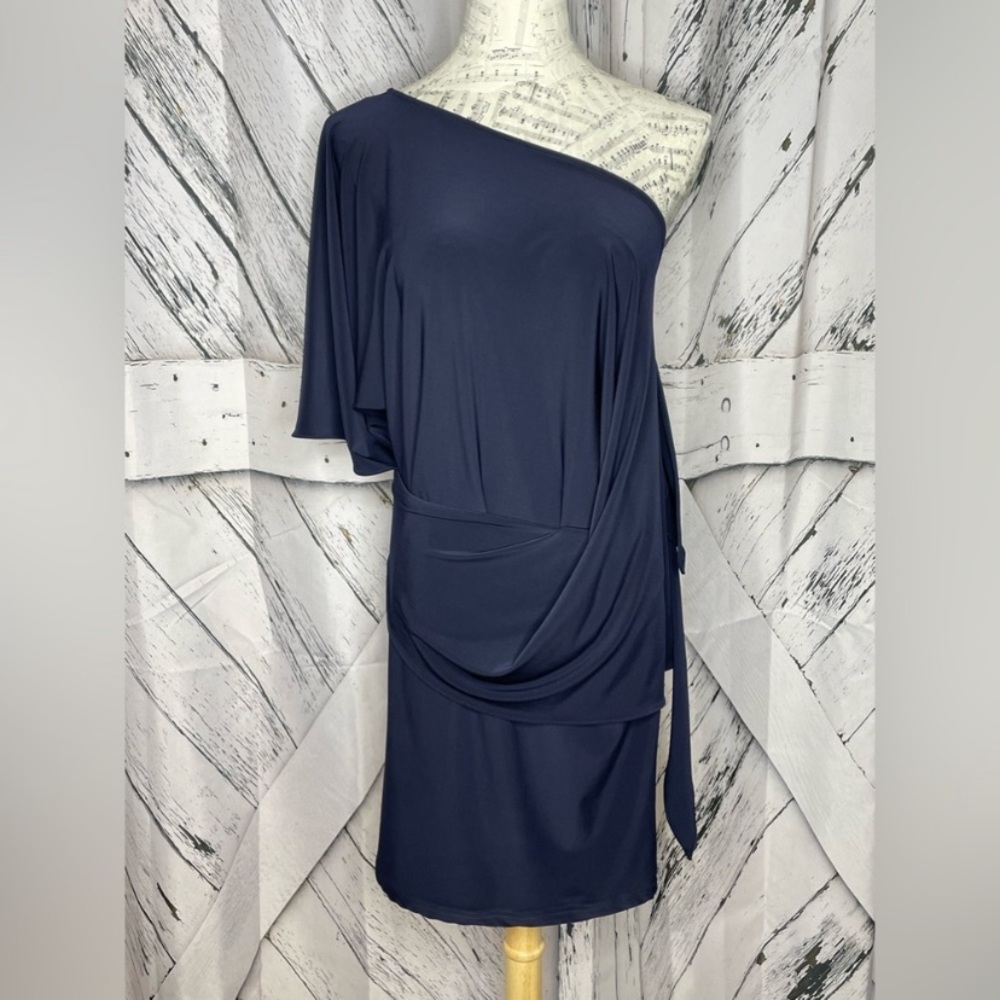 Abi Ferrin navy Nikki dress
